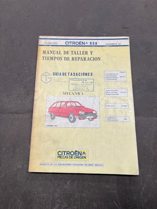 Manual de Taller Citroën GSA - Lote 3 Tomos
