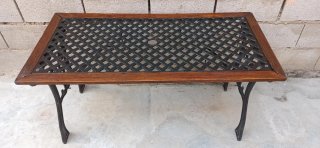 OFERTA : CONJUNTO DE JARDÍN DE FORJA Y MADERA