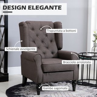 Poltrona per Salotto in Stile Francese con Seduta