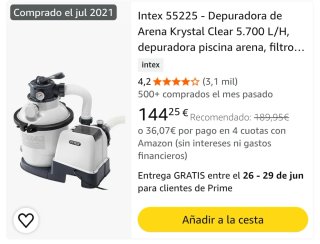 Piscina Desmontable Intex Greywood Prism
