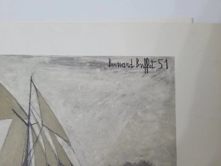 Lámina de velero. Bernard Buffet Le Voilier 1951