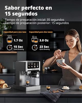 Cafetera AIRMSEN Espresso 20 Bar Autoespuma