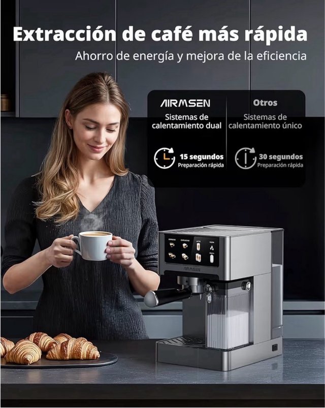 Cafetera AIRMSEN Espresso 20 Bar Autoespuma