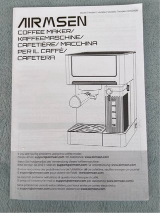 Cafetera AIRMSEN Espresso 20 Bar Autoespuma