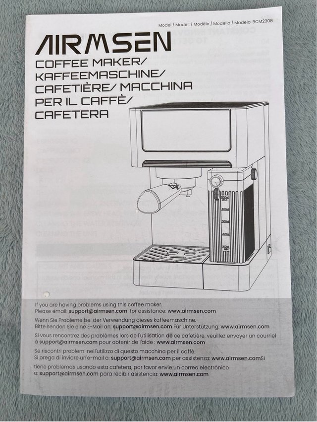 Cafetera AIRMSEN Espresso 20 Bar Autoespuma