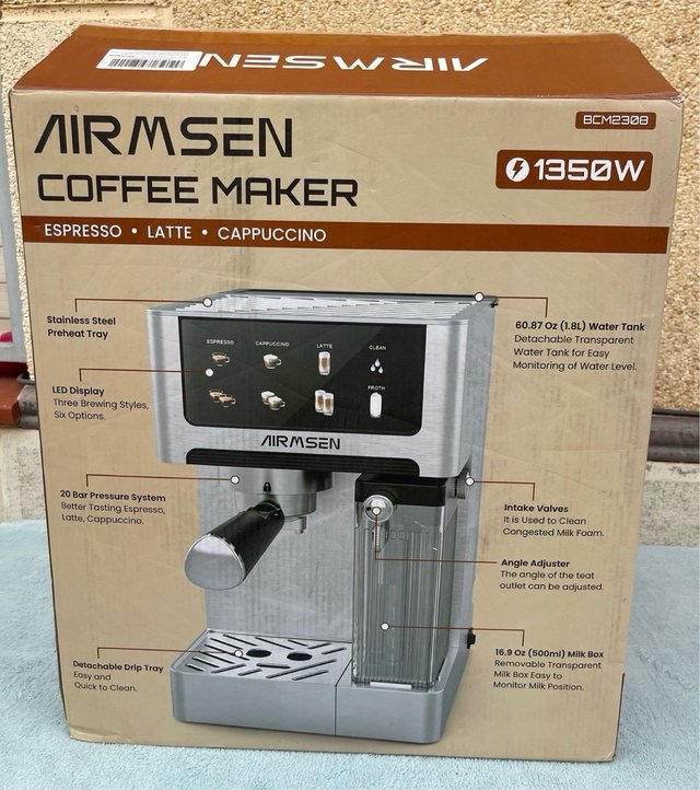 Cafetera AIRMSEN Espresso 20 Bar Autoespuma