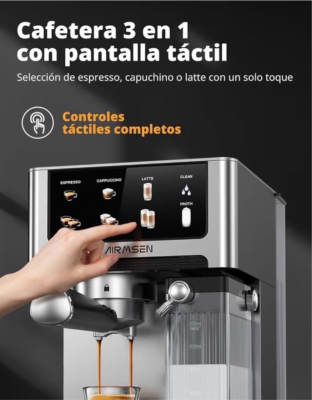 Cafetera AIRMSEN Espresso 20 Bar Autoespuma