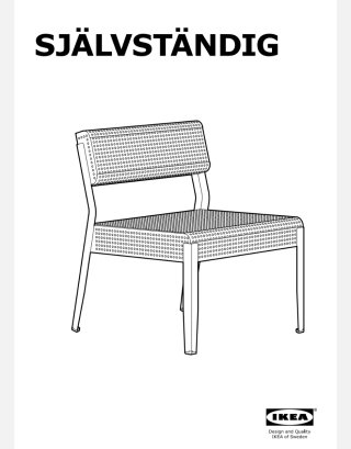 Sillón bajo metal Ikea para exterior o interior.