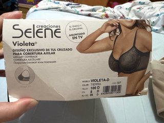 Sujetador Selene Violeta 100D Beige