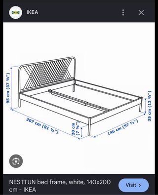 Estructura Cama Ikea Metal/Blanco