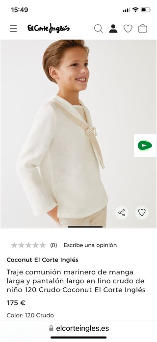 Traje Comunión Marinero Lino Niño