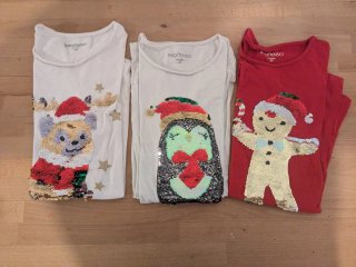 Lote camisetas lentejuelas niño/niña