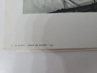 Lámina embarcadero. Bernard Buffet Bords de Marne