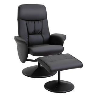 Poltrona Relax Girevole a 360° in Metallo e Finta