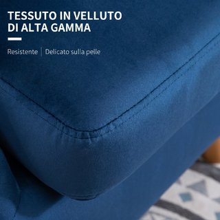 Poltrona da Salotto in Velluto con Imbottitura Spe