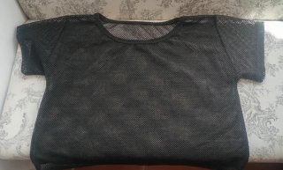 Camiseta deportiva negra transparente