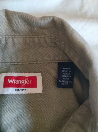 Camisa Wrangler Manga Corta Beige