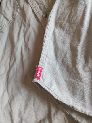 Camisa Wrangler Manga Corta Beige