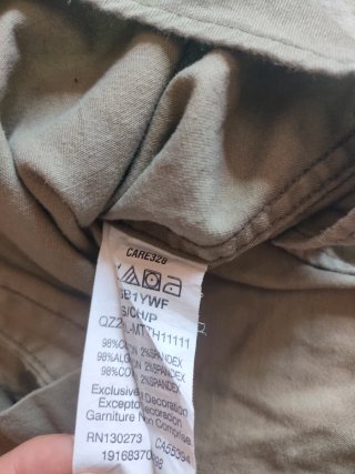 Camisa Wrangler Manga Corta Beige