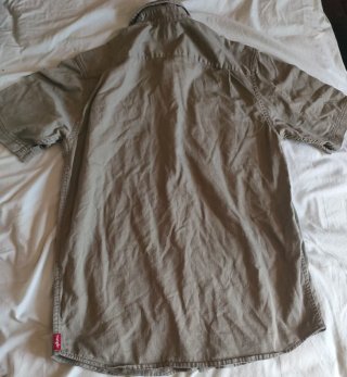 Camisa Wrangler Manga Corta Beige