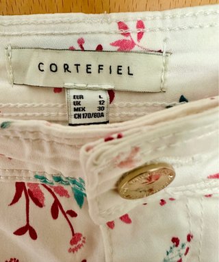 Falda Cortefiel Estampado Flores Talla M