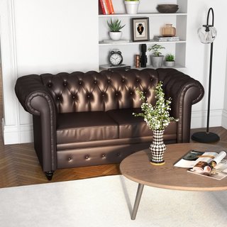 Divano 2 Posti stile Chesterfield con Cuscino Rimo