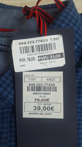 Camisa cuadros Roberto Torreta Talla L
