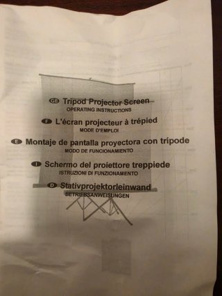 Pantalla Proyección Trípode 155x155