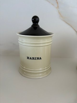 6 Tarros de Cocina Cerámica Beige/Marrón