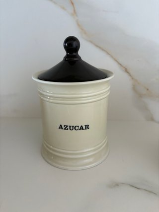 6 Tarros de Cocina Cerámica Beige/Marrón