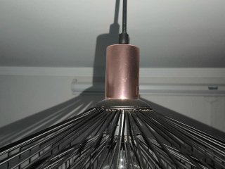 Lámpara de forja negra estilo industrial