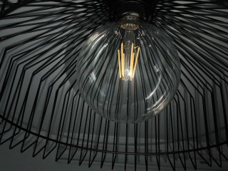 Lámpara de forja negra estilo industrial