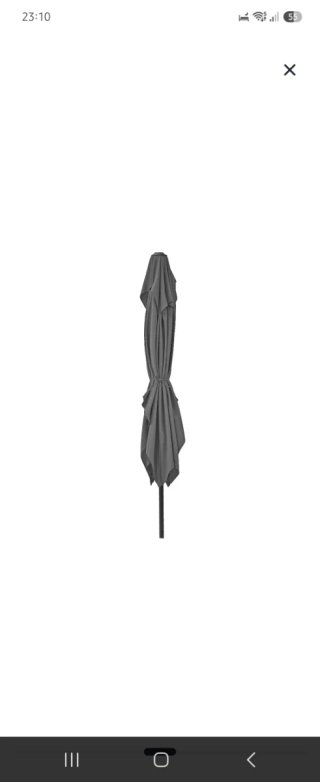 Parasol Rectangular Gris 200x300