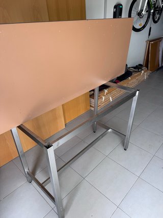 Mesa alta patas acero inox