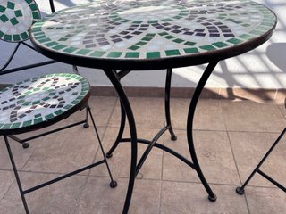 Mesa y 2 Sillas Terraza Mosaico