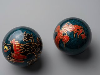 Sfere cinesi BaoDing Drago e Fenice + Custodia
