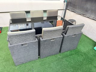 CONJUNTO DE JARDÍN / TERRAZA – MESA + 6 SILLONES