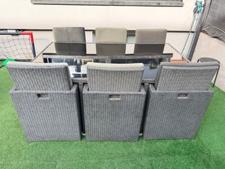 CONJUNTO DE JARDÍN / TERRAZA – MESA + 6 SILLONES