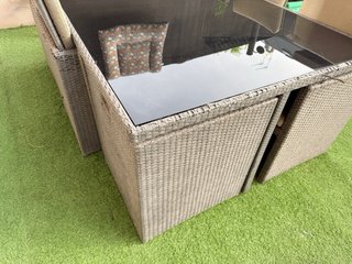 CONJUNTO DE JARDÍN / TERRAZA – MESA + 6 SILLONES