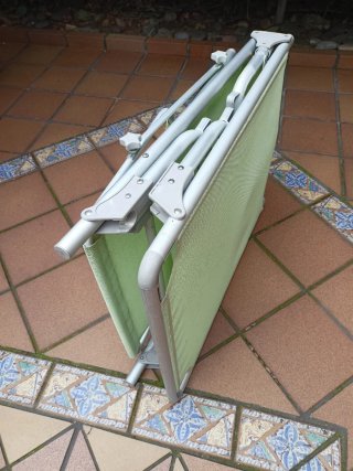 Tumbona plegable CasActual verde/plata