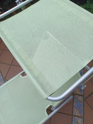 Tumbona plegable CasActual verde/plata