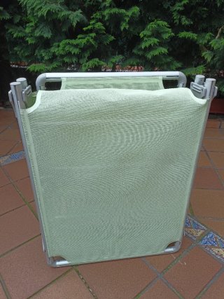 Tumbona plegable CasActual verde/plata