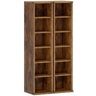 Set 2 Mobili Porta CD con Ripiani Regolabili per 2