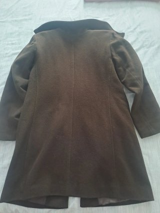 Abrigo marrón Camaieu cuello chimenea