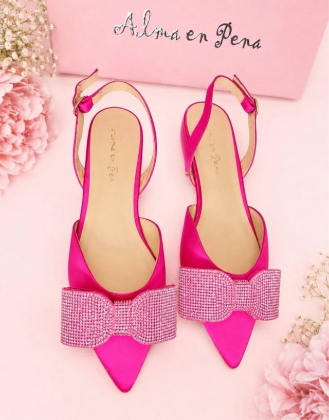 Zapatos Alma en Pena rosas con lazo