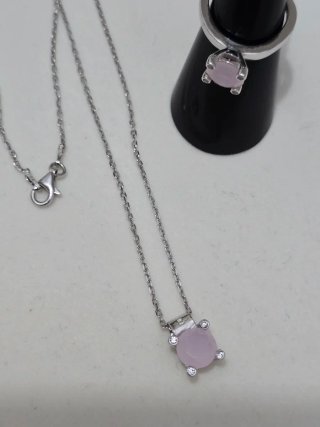 Collar y Anillo Plata 925 Ley