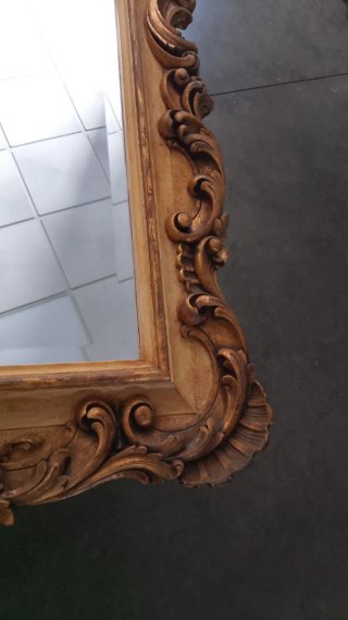 Espejo antiguo madera dorado