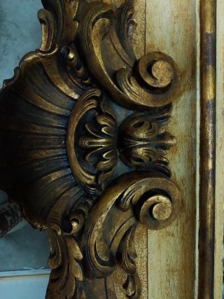 Espejo antiguo madera dorado