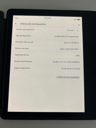 Kindle Oasis 32 GB Amazon in ottime condizioni, ideale per gli amanti della lettura
