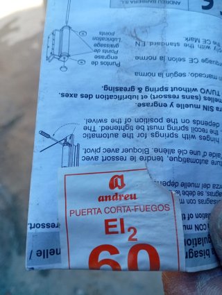 Puerta Cortafuegos 2 Hojas RF